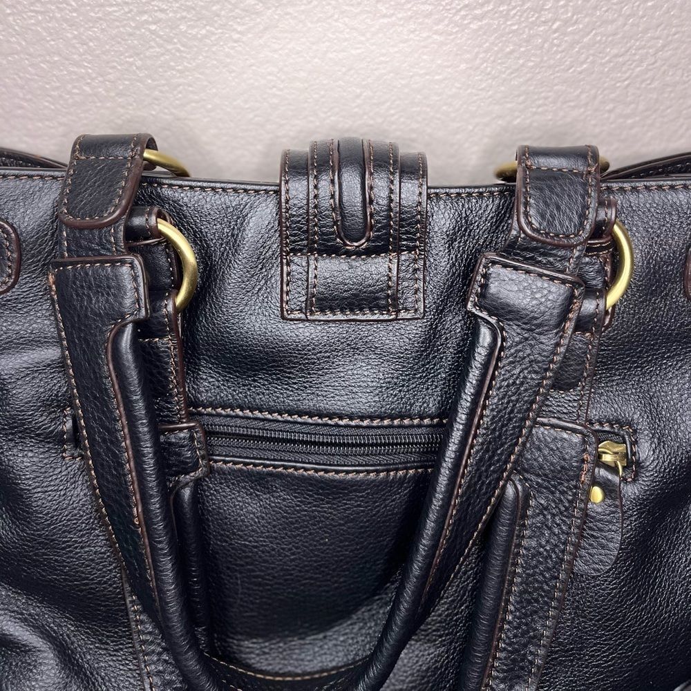 Etienne Aigner Vintage Shoulder Bag Handbag Black Leather Purse Gold Buckle​​​ - Picture 8 of 12